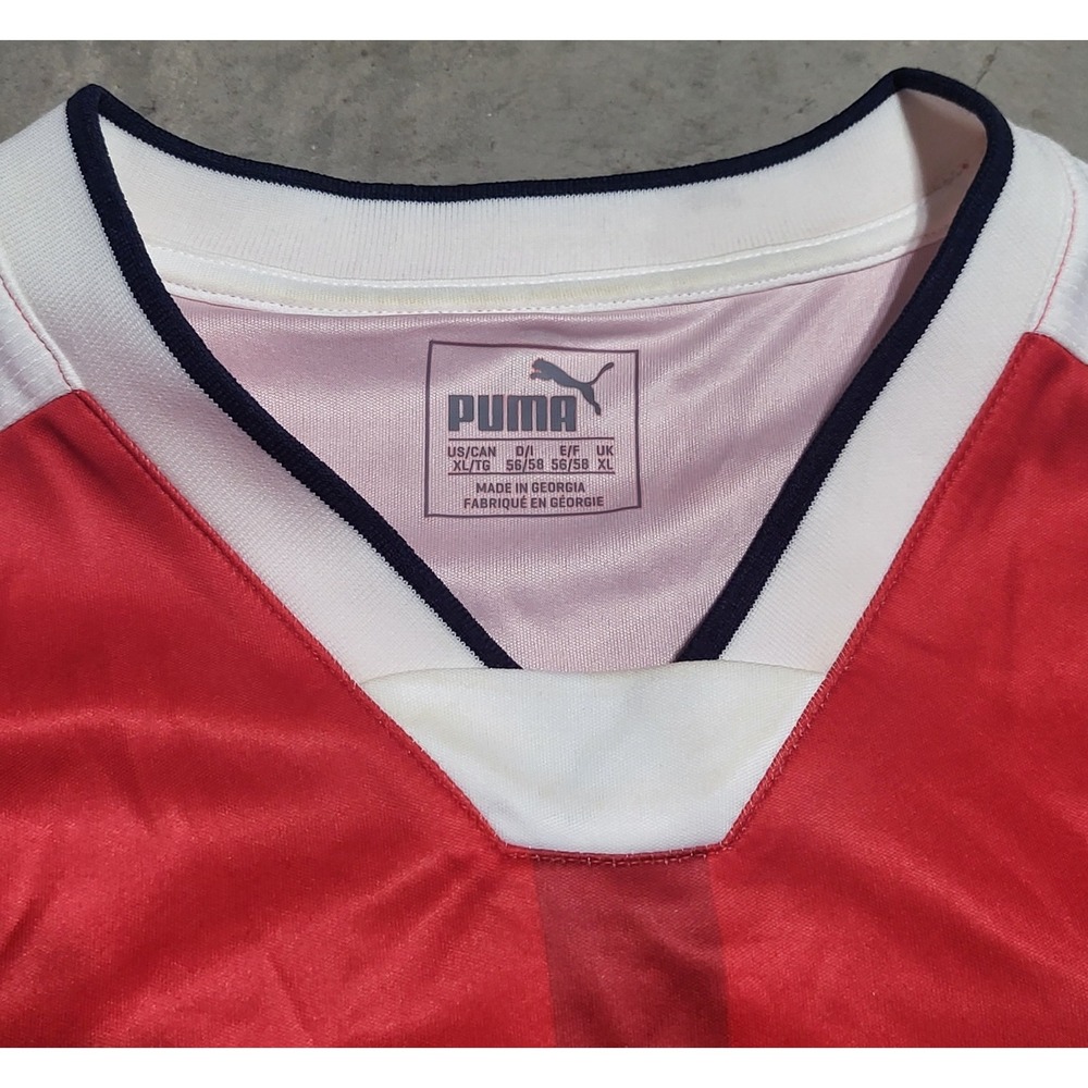 New Arsenal Fly Emirates Puma Home Soccer Jersey XL Red White Football Shirt - Picture 4 of 14